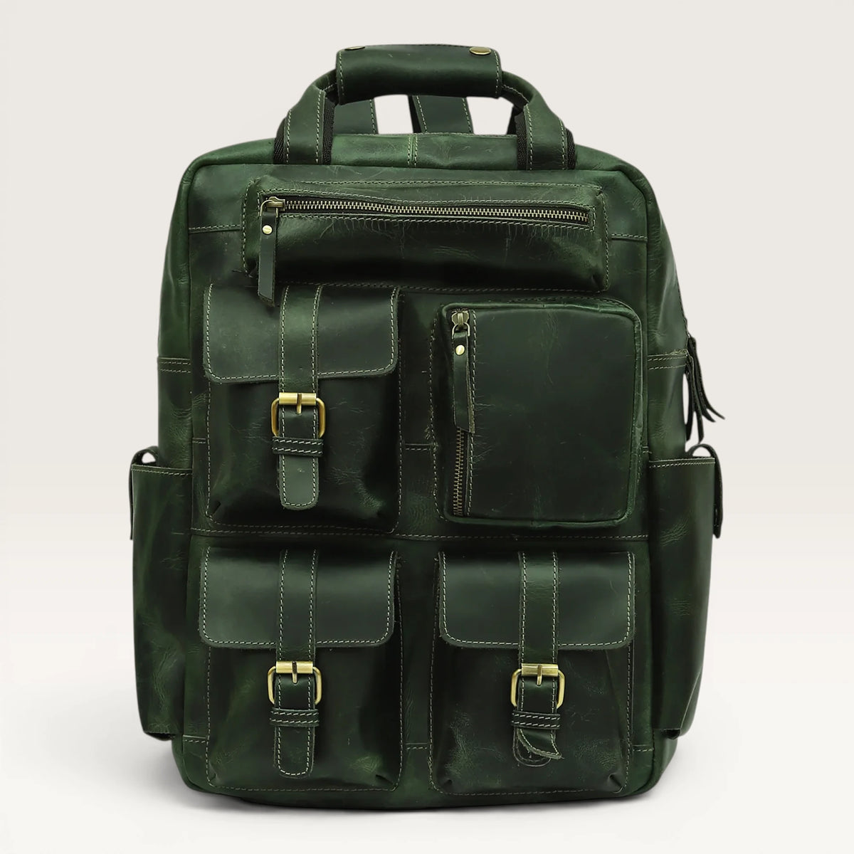 Michael Genuine Leather Backpack Unisex Multifunctional