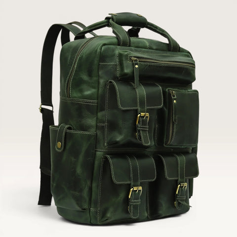 Michael Genuine Leather Backpack Unisex Multifunctional