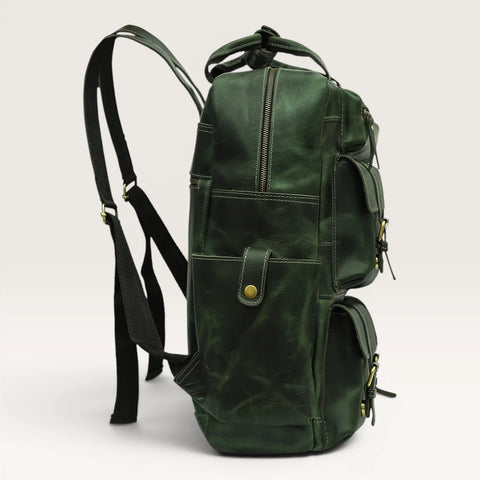 Michael Genuine Leather Backpack Unisex Multifunctional