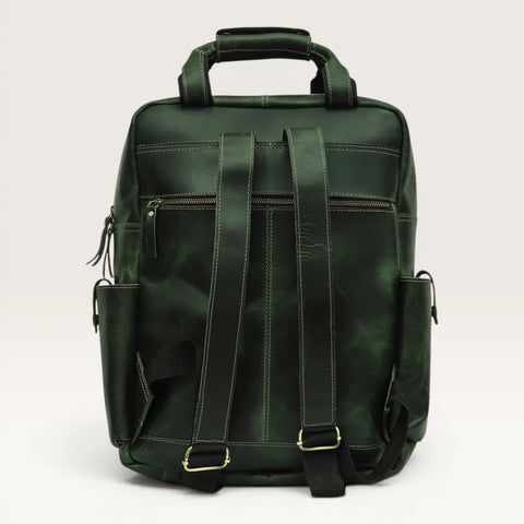 Michael Genuine Leather Backpack Unisex Multifunctional