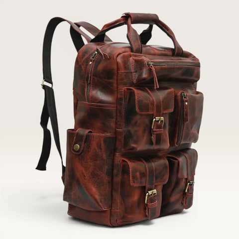 Michael Genuine Leather Backpack Unisex Multifunctional