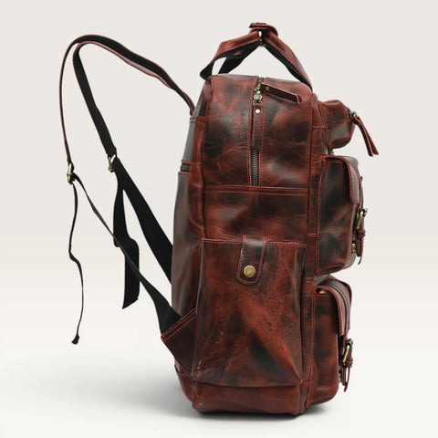 Michael Genuine Leather Backpack Unisex Multifunctional