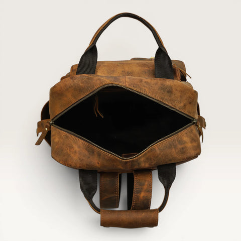 Michael Genuine Leather Backpack Unisex Multifunctional