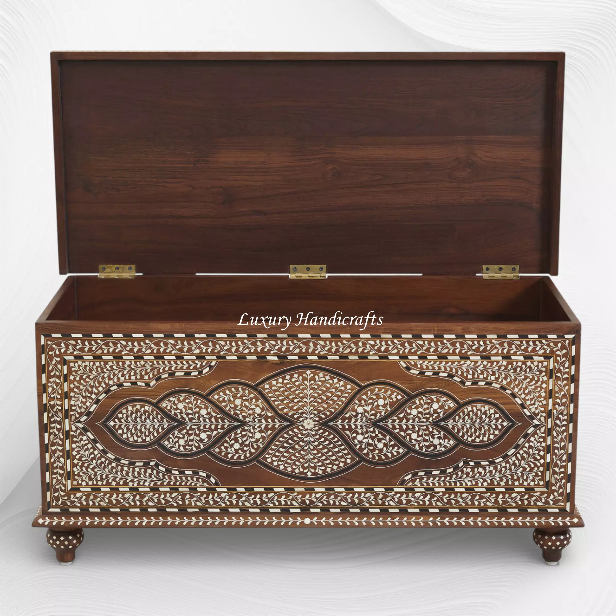 Handcrafted Bone Inlay Center Table