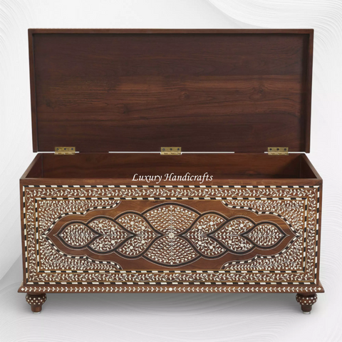 Handcrafted Bone Inlay Center Table