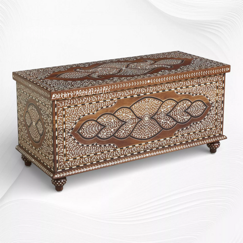Handcrafted Bone Inlay Coffee Table