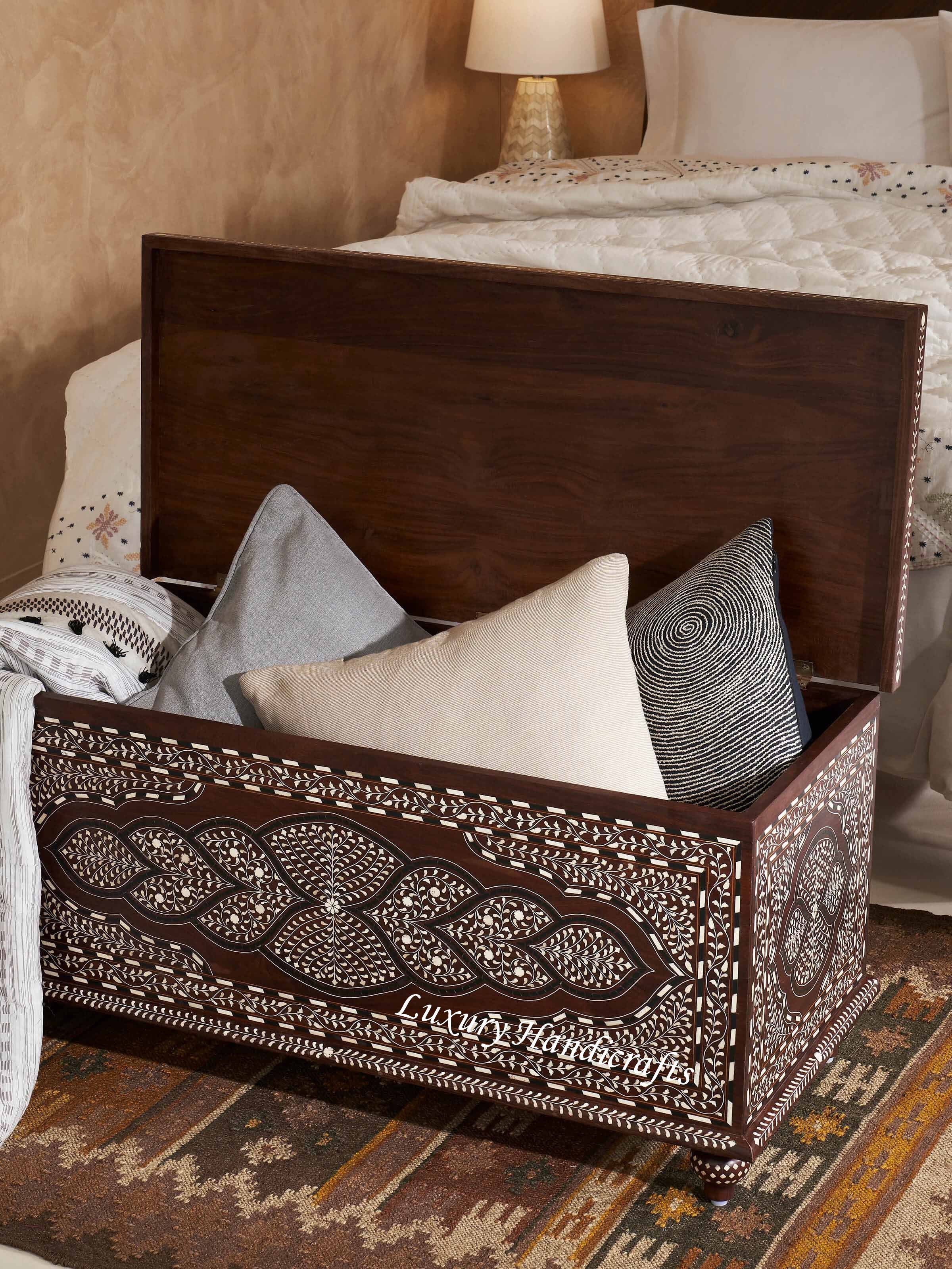 Handcrafted Bone Inlay Center Table