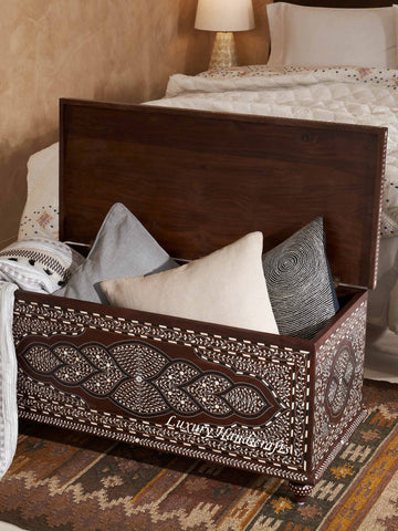 Handcrafted Bone Inlay Center Table