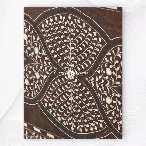 Handcrafted Bone Inlay Coffee Table