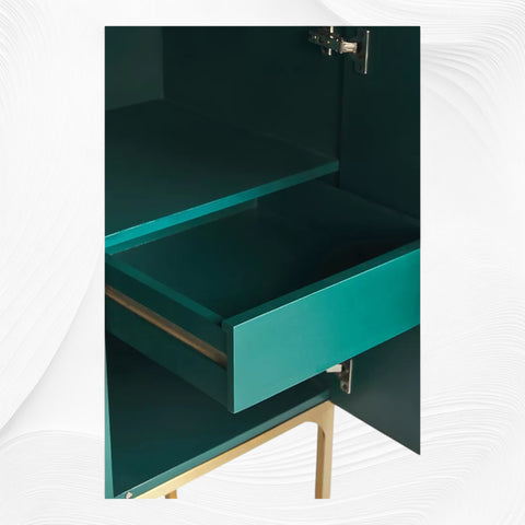 Optical Inlay Bar Cabinet Black