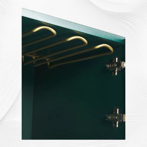 Optical Inlay Bar Cabinet Black