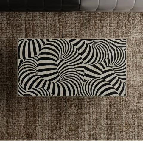 Coiled Inlay Rectangular Coffee Table