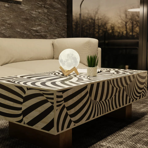 Coiled Inlay Rectangular Coffee Table