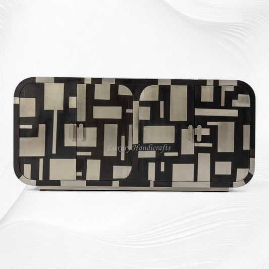 Patch Sideboard Black and White Metal