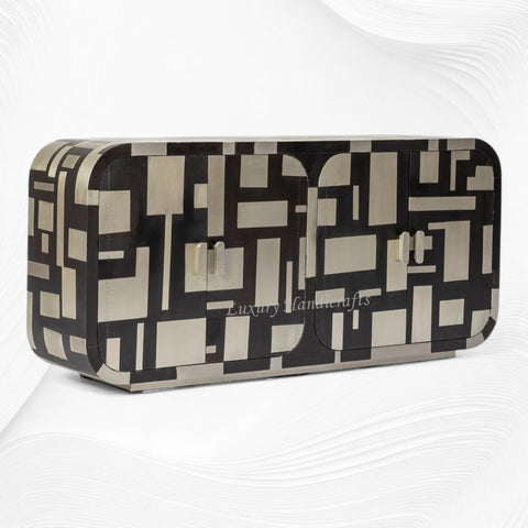 Patch Sideboard Black and White Metal