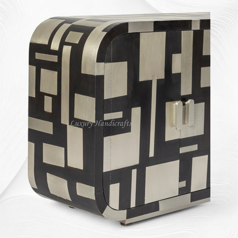 Patch Sideboard Black and White Metal