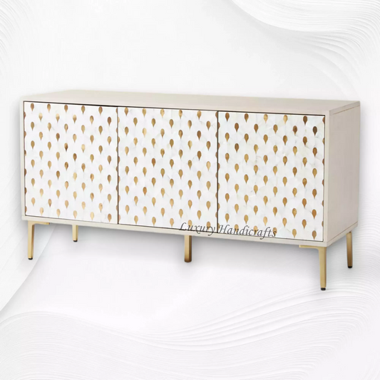 Perla Mother of Pearl Inlay Buffet White