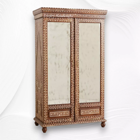 Phoebe Teakwood Bone Inlay Armoire