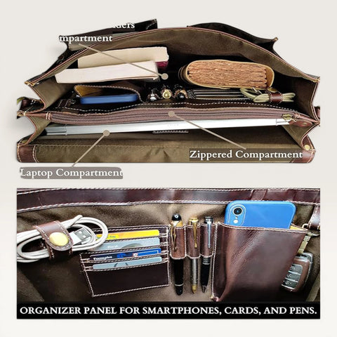 Rover Hunter Leather Messenger Bag Mulberry