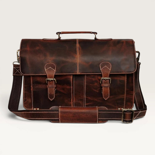 Rover Hunter Leather Messenger Bag Mulberry
