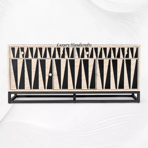Saga Bone Inlay Sideboard Black