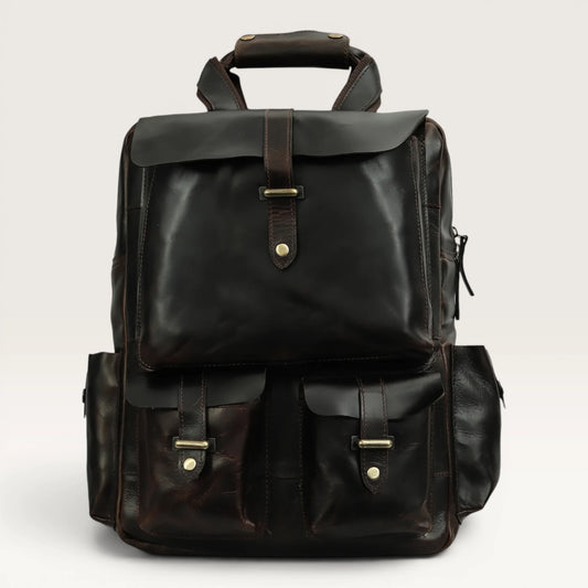 Solidus Genuine Leather Crunch Leather Backpack