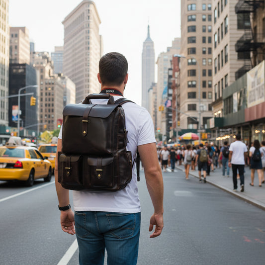 Solidus Genuine Leather Crunch Leather Backpack
