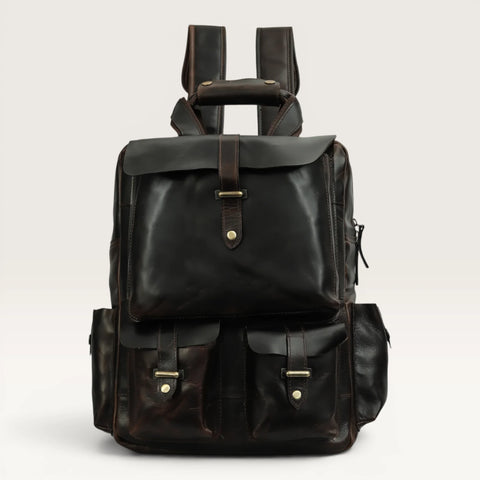 Solidus Genuine Leather Crunch Leather Backpack