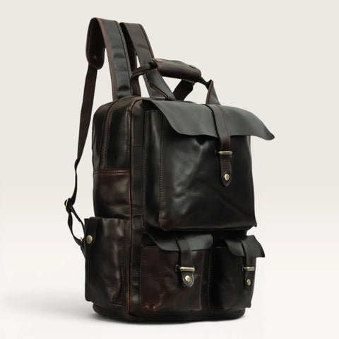Solidus Genuine Leather Crunch Leather Backpack
