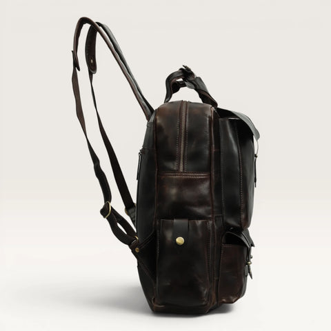 Solidus Genuine Leather Crunch Leather Backpack