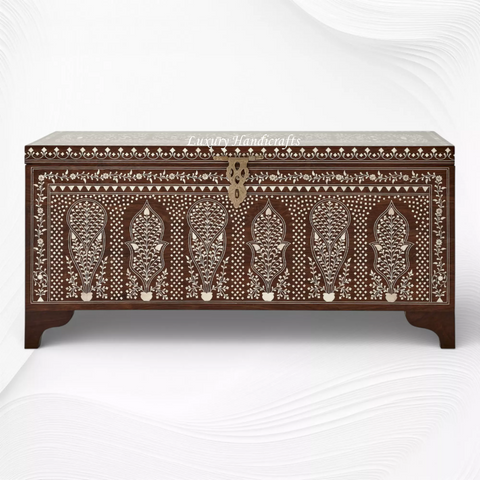 Buy Teakwood Bone Inlaid Trunk