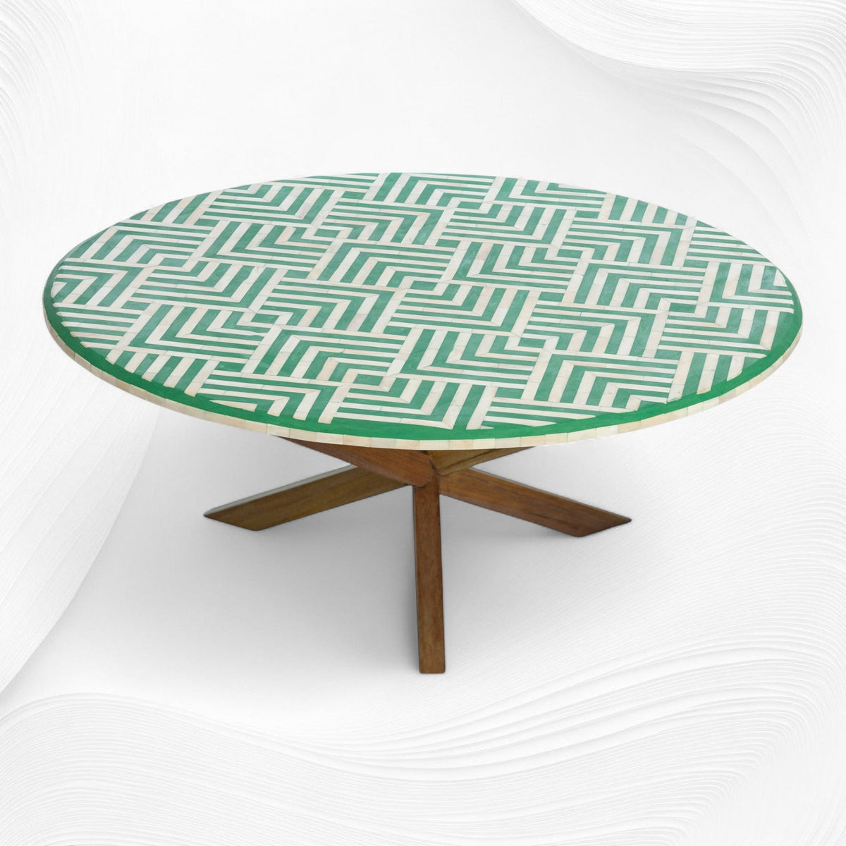 Vik Bone Inlay Coffee Table Green