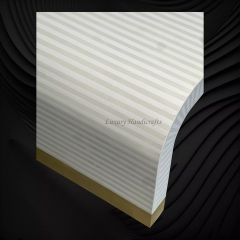 Waterfall Bone Inlay Coffee Table White