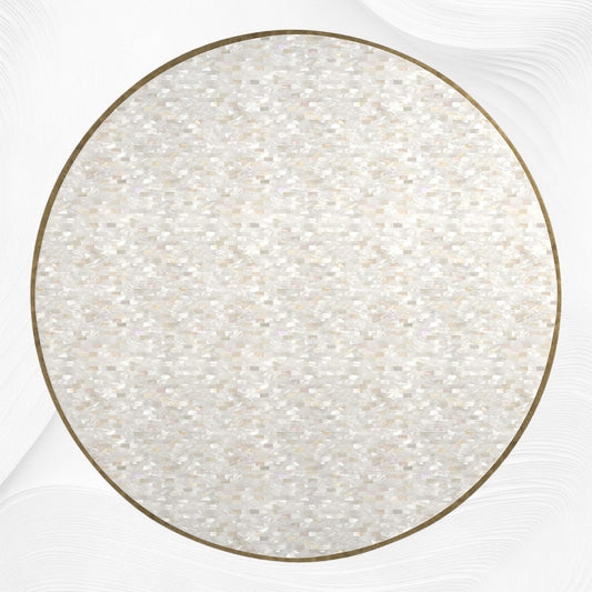 White Mother of Pearl Inlay Coffee Table