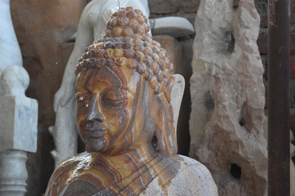 Meditating Buddha Rainbow Sand Stone