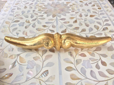 Brass Mustache Knobs Set Of 2
