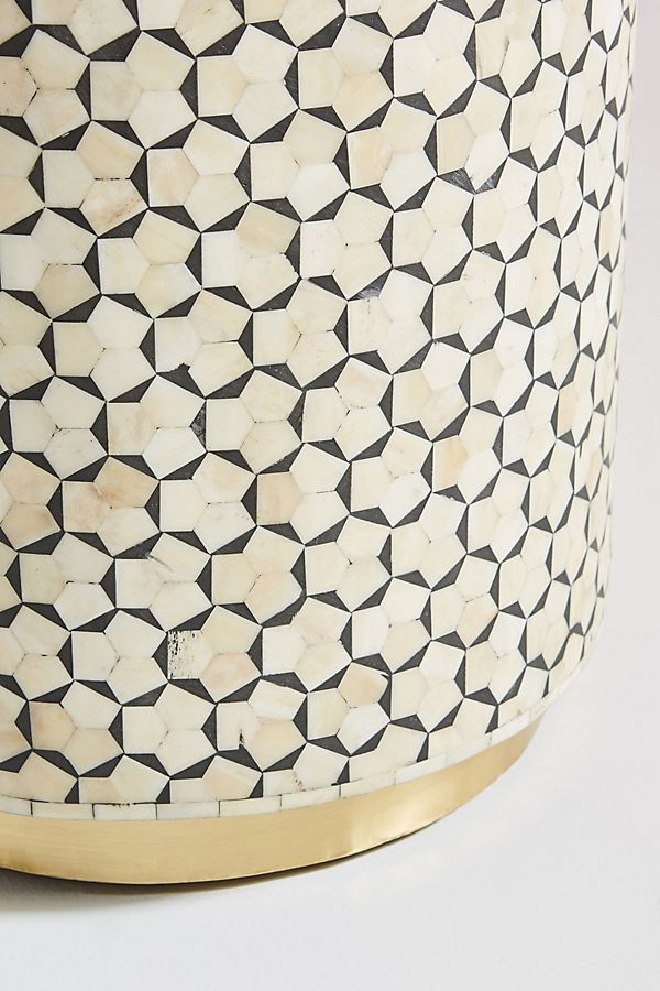 Bone Inlay Targua Side Table Black