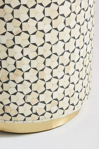 Bone Inlay Targua Side Table Black