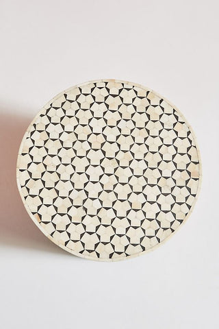 Bone Inlay Targua Side Table Black
