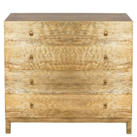 Wave Brass Chest Of Drawers