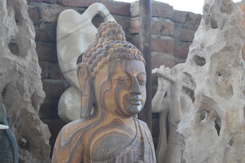 Meditating Buddha Rainbow Sand Stone