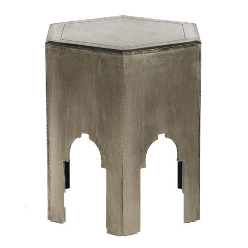 Anatole White Metal Side Table