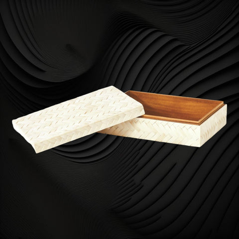 Anna Herringbone Inlay Box Small