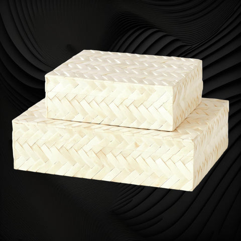 Anna Herringbone Inlay Box Small