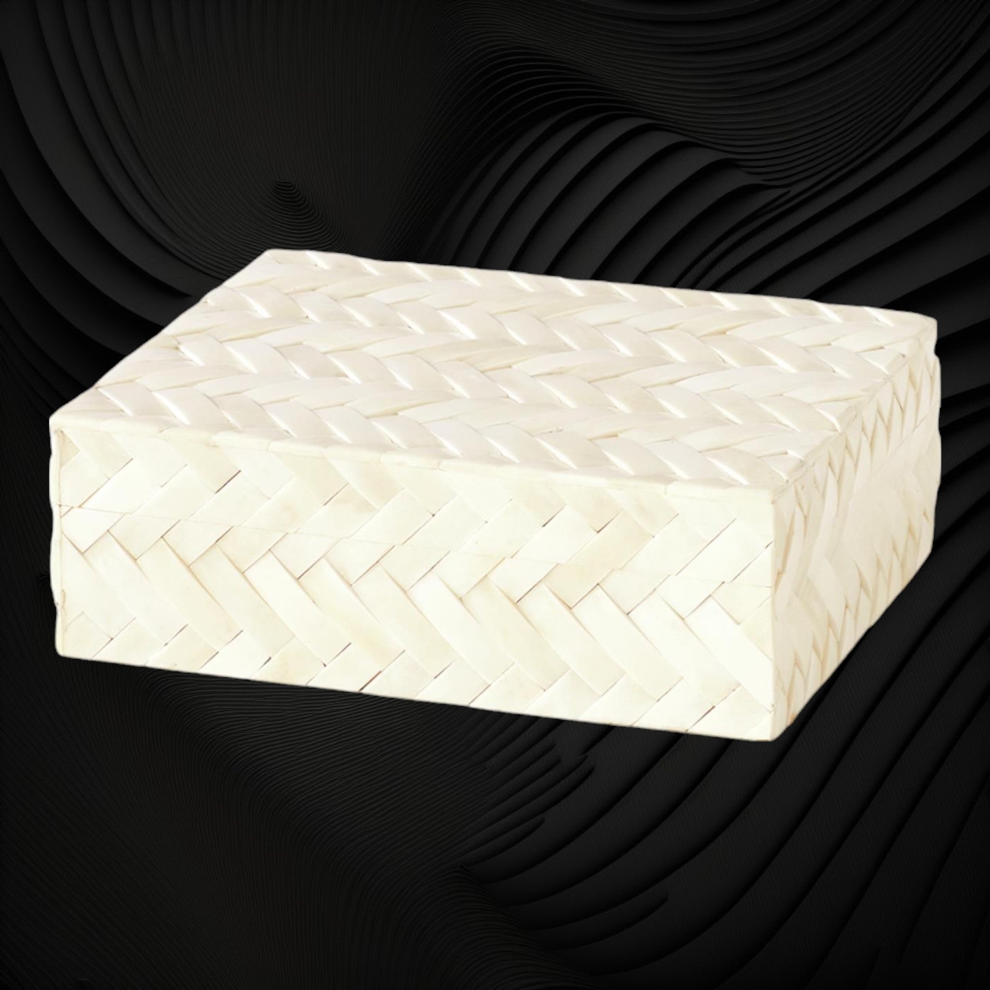 Anna Herringbone Inlay Box Small