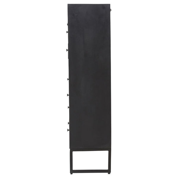 Ariel Bone Inlay Cabinet Black
