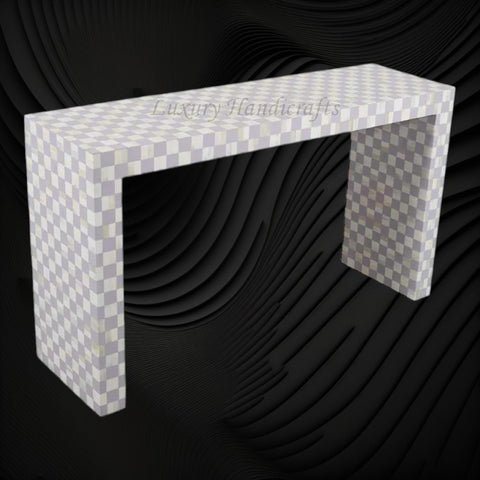 Bone Inlay Checkerboard Console Lilac