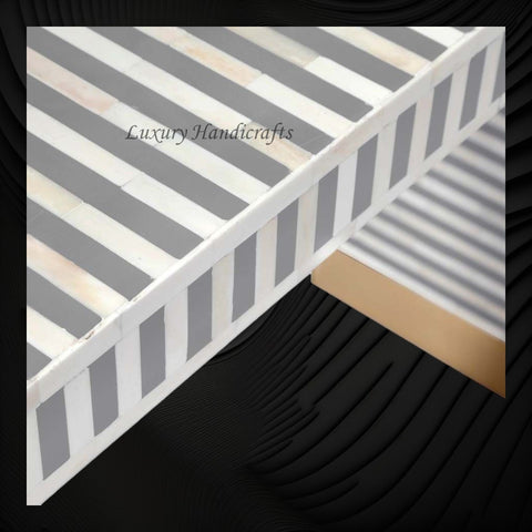 Waterfall Bone Inlay Console Table Grey