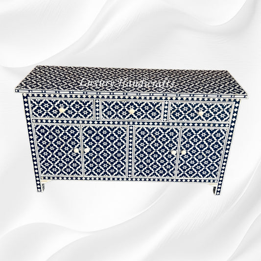 Arctic Bone Inlay Sideboard Indigo Blue
