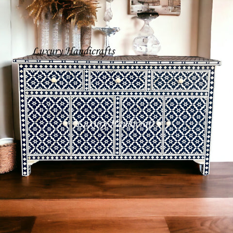 Arctic Bone Inlay Sideboard Indigo Blue